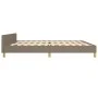 Bed frame with headboard in taupe gray fabric 200x200 cm by , Beds and slatted bases - Ref: Foro24-3125166, Price: 233,82 €, ...