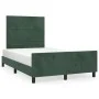 Dark green velvet bed frame with headboard 120x200 cm by , Beds and slatted bases - Ref: Foro24-3125809, Price: 169,76 €, Dis...