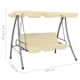 Outdoor swing bench with white sand canopy by vidaXL, Garden rockers - Ref: Foro24-43237, Price: 204,08 €, Discount: %