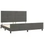 Estructura cama con cabecero terciopelo gris oscuro 200x200 cm de , Camas y somieres - Ref: Foro24-3125837, Precio: 214,29 €,...