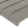Light gray velvet bed frame with headboard 100x200cm by , Beds and slatted bases - Ref: Foro24-3125800, Price: 128,78 €, Disc...