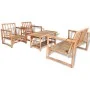 Set de muebles de jardín 4 piezas y cojines bambú by vidaXL, Garden sets - Ref: Foro24-43159, Price: 458,14 €, Discount: %