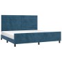 Dark blue velvet bed frame with headboard 200x200 cm by , Beds and slatted bases - Ref: Foro24-3125840, Price: 232,47 €, Disc...