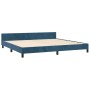 Dark blue velvet bed frame with headboard 200x200 cm by , Beds and slatted bases - Ref: Foro24-3125840, Price: 232,47 €, Disc...
