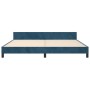 Dark blue velvet bed frame with headboard 200x200 cm by , Beds and slatted bases - Ref: Foro24-3125840, Price: 232,47 €, Disc...