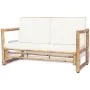 Set de muebles de jardín 4 piezas y cojines bambú by vidaXL, Garden sets - Ref: Foro24-43159, Price: 458,14 €, Discount: %
