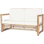 Set de muebles de jardín 4 piezas y cojines bambú de vidaXL, Conjuntos de jardín - Ref: Foro24-43159, Precio: 462,49 €, Descu...