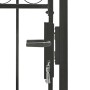 Puerta de jardín con arco superior 100x250 cm acero negro