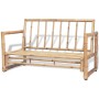 Set de muebles de jardín 4 piezas y cojines bambú de vidaXL, Conjuntos de jardín - Ref: Foro24-43159, Precio: 462,49 €, Descu...