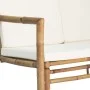 Set de muebles de jardín 4 piezas y cojines bambú by vidaXL, Garden sets - Ref: Foro24-43159, Price: 458,14 €, Discount: %