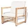 Set de muebles de jardín 4 piezas y cojines bambú de vidaXL, Conjuntos de jardín - Ref: Foro24-43159, Precio: 462,49 €, Descu...