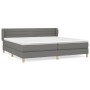 Box spring bed with dark gray fabric mattress 200x200 cm by , Beds and slatted bases - Ref: Foro24-3126910, Price: 580,75 €, ...