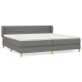 Box spring bed with dark gray fabric mattress 200x200 cm by , Beds and slatted bases - Ref: Foro24-3126910, Price: 590,95 €, ...