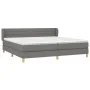 Box spring bed with dark gray fabric mattress 200x200 cm by , Beds and slatted bases - Ref: Foro24-3126910, Price: 590,95 €, ...