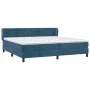 Box spring bed with dark blue velvet mattress 200x200 cm by , Beds and slatted bases - Ref: Foro24-3127575, Price: 568,62 €, ...