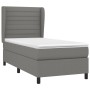 Box spring bed with dark gray fabric mattress 90x190 cm by , Beds and slatted bases - Ref: Foro24-3128006, Price: 340,25 €, D...