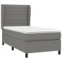 Box spring bed with dark gray fabric mattress 90x190 cm by , Beds and slatted bases - Ref: Foro24-3128006, Price: 333,85 €, D...