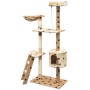 Sisal Pfosten Katze Kratzbaum 150cm Fußabdrücke beige von vidaXL, Katzenmöbel - Ref: Foro24-170488, Preis: 67,40 €, Rabatt: %
