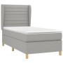 Cama box spring con colchón tela gris claro 100x200 cm de , Camas y somieres - Ref: Foro24-3128581, Precio: 346,10 €, Descuen...