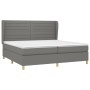 Box spring bed with dark gray fabric mattress 200x200 cm by , Beds and slatted bases - Ref: Foro24-3128630, Price: 644,82 €, ...