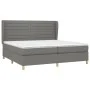 Box spring bed with dark gray fabric mattress 200x200 cm by , Beds and slatted bases - Ref: Foro24-3128630, Price: 645,09 €, ...