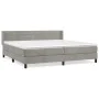 Box spring bed with light gray velvet mattress 200x200 cm by , Beds and slatted bases - Ref: Foro24-3131039, Price: 539,96 €,...