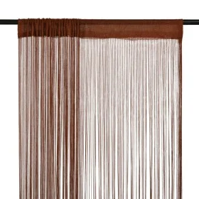 Fringe curtains 2 pieces 140x250 cm brown by vidaXL, Curtains and curtains - Ref: Foro24-132411, Price: 26,10 €, Discount: %