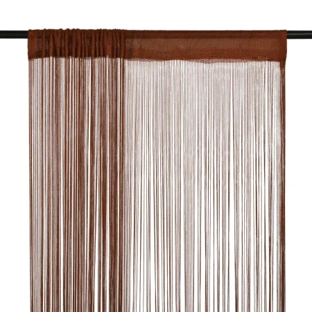 Fringe curtains 2 pieces 140x250 cm brown by vidaXL, Curtains and curtains - Ref: Foro24-132411, Price: 26,32 €, Discount: %