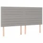 Box spring bed with light gray fabric mattress 200x200 cm by , Beds and slatted bases - Ref: Foro24-3131537, Price: 676,37 €,...