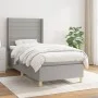 Cama box spring con colchón tela gris claro 90x190 cm de , Camas y somieres - Ref: Foro24-3132033, Precio: 309,18 €, Descuent...