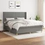 Box spring bed with dark gray fabric mattress 180x200 cm by , Beds and slatted bases - Ref: Foro24-3132090, Price: 589,49 €, ...