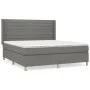 Box spring bed with dark gray fabric mattress 180x200 cm by , Beds and slatted bases - Ref: Foro24-3132090, Price: 589,49 €, ...