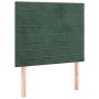 Box spring bed with dark green velvet mattress 90x190 cm by , Beds and slatted bases - Ref: Foro24-3132714, Price: 333,23 €, ...