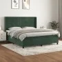 Box spring bed with dark green velvet mattress 180x200 cm by , Beds and slatted bases - Ref: Foro24-3132756, Price: 659,47 €,...