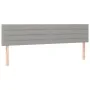 Box spring bed with fabric mattress and light gray LED 200x200 cm by , Beds and slatted bases - Ref: Foro24-3133821, Price: 5...