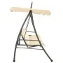 Convertible Outdoor Swing Bench with Sand White Canopy by vidaXL, Garden rockers - Ref: Foro24-43241, Price: 241,53 €, Discou...