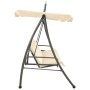 Umwandelbare Outdoor-Schaukelbank mit sandweißem Baldachin von vidaXL, Gartenwippen - Ref: Foro24-43241, Preis: 253,28 €, Rab...