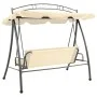 Convertible Outdoor Swing Bench with Sand White Canopy by vidaXL, Garden rockers - Ref: Foro24-43241, Price: 241,53 €, Discou...