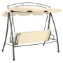 Umwandelbare Outdoor-Schaukelbank mit sandweißem Baldachin von vidaXL, Gartenwippen - Ref: Foro24-43241, Preis: 253,28 €, Rab...