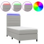 Cama box spring colchón y luces LED tela gris claro 90x190 cm de , Camas y somieres - Ref: Foro24-3134917, Precio: 321,98 €, ...