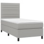 Cama box spring colchón y luces LED tela gris claro 90x190 cm de , Camas y somieres - Ref: Foro24-3134917, Precio: 321,98 €, ...