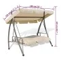 Umwandelbare Outdoor-Schaukelbank mit sandweißem Baldachin von vidaXL, Gartenwippen - Ref: Foro24-43241, Preis: 241,53 €, Rab...
