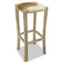 Küchenhocker aus echtem Leder und massivem Teakholz von vidaXL, Küchenhocker - Ref: Foro24-244544, Preis: 130,60 €, Rabatt: %