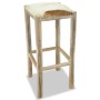 Küchenhocker aus echtem Leder und massivem Teakholz von vidaXL, Küchenhocker - Ref: Foro24-244544, Preis: 127,36 €, Rabatt: %