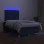 Box spring bed with mattress and LED blue fabric 120x200 cm by , Beds and slatted bases - Ref: Foro24-3135507, Price: 429,14 ...