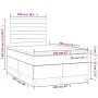 Box spring bed with mattress and LED blue fabric 120x200 cm by , Beds and slatted bases - Ref: Foro24-3135507, Price: 429,14 ...