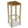Küchenhocker aus echtem Leder und massivem Teakholz von vidaXL, Küchenhocker - Ref: Foro24-244544, Preis: 130,60 €, Rabatt: %