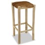 Küchenhocker aus echtem Leder und massivem Teakholz von vidaXL, Küchenhocker - Ref: Foro24-244544, Preis: 127,36 €, Rabatt: %