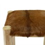Küchenhocker aus echtem Leder und massivem Teakholz von vidaXL, Küchenhocker - Ref: Foro24-244544, Preis: 127,36 €, Rabatt: %