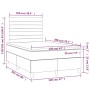 Box spring bed with mattress and LED light gray velvet 120x200 cm by , Beds and slatted bases - Ref: Foro24-3136173, Price: 4...